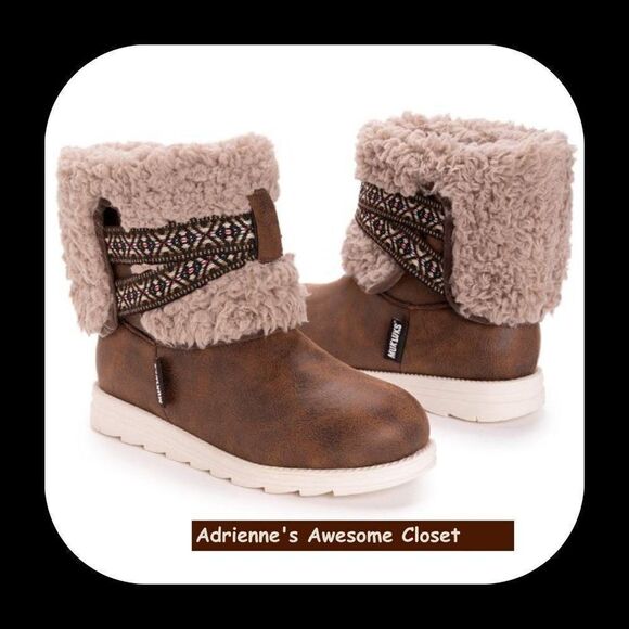 MUK Luks Brown Geometric-Strap Tamara Ankl… - Picture 1 of 5